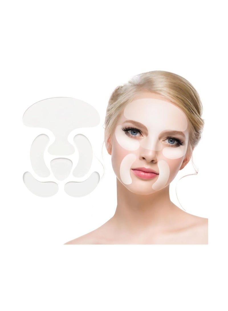 OASIS-TH Reusable Silicone Face Patch Set - 6 Wrinkle Patches for Overnight Fine Line & Crease Flattening - Forehead, Under-eye and Smile Lines Repair - Image 1